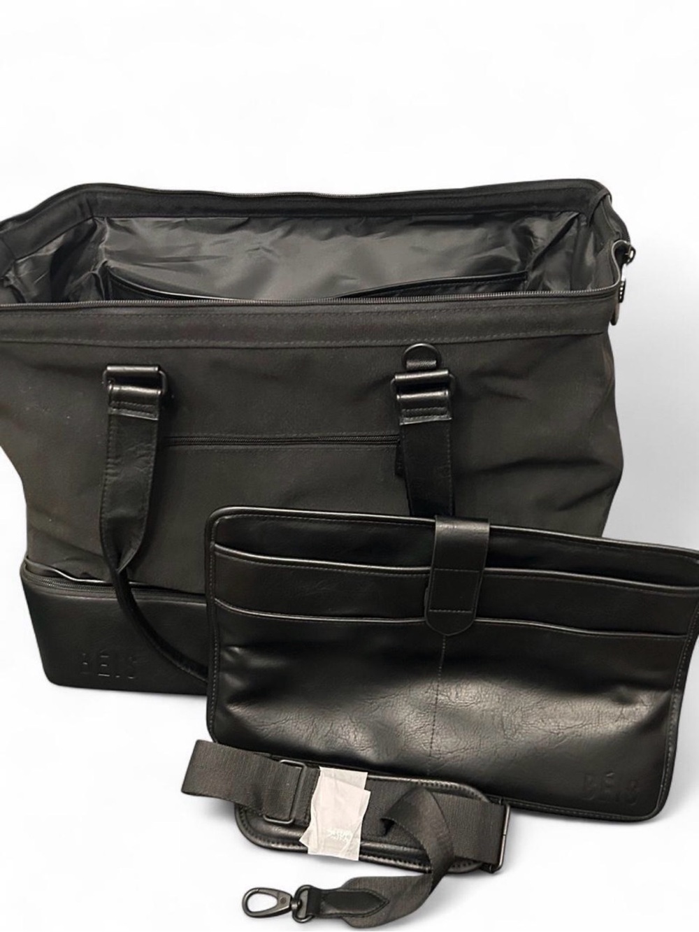 BEIS Black Weekender bag